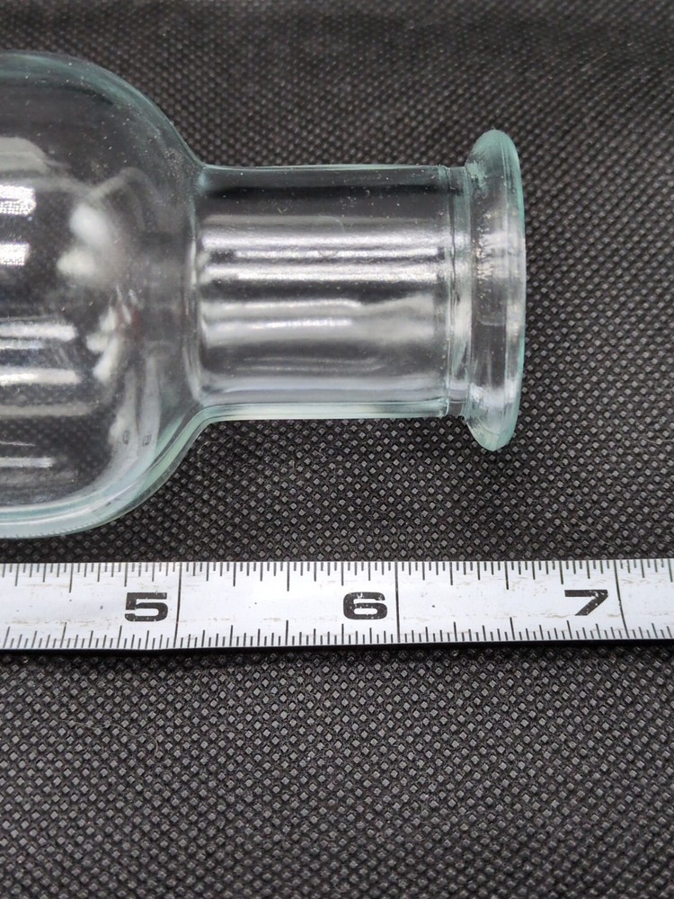 (2) Vintage Clear Glass Bottles 6 1/2"