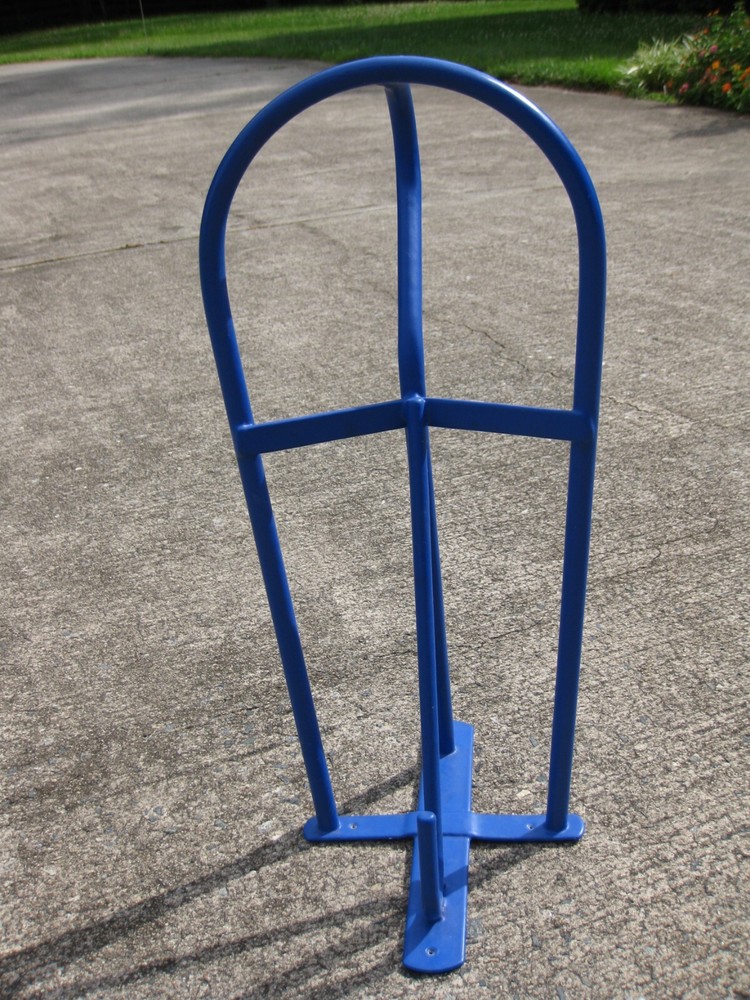 Blue coated Wall Mount Saddle Rack with Bridle Hook