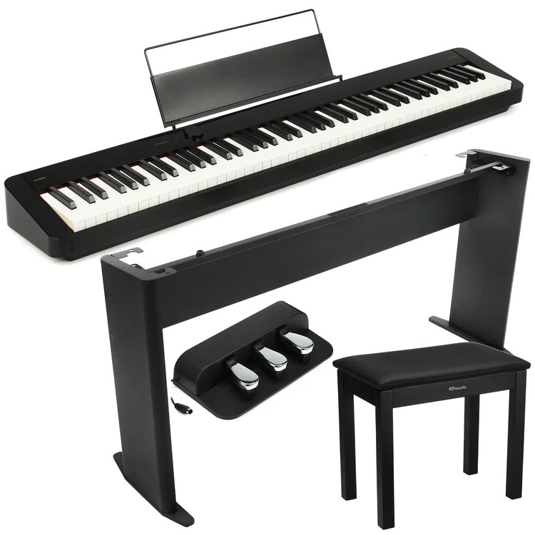 Casio Privia PX-S5000 Digital Piano Home Bundle - Black
