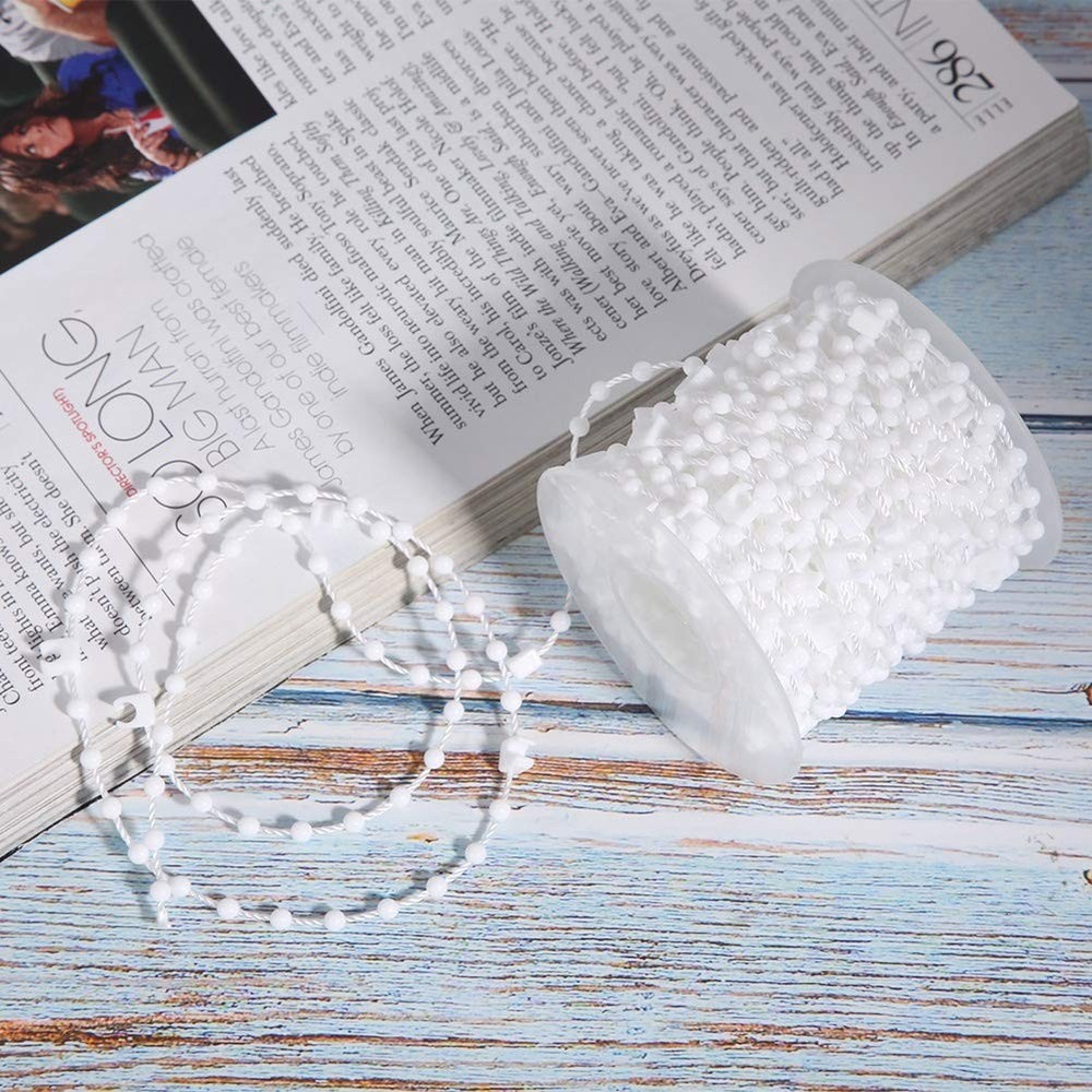 Modern White Vertical Blind Bead 10m Durable Rustproof Curtain Accessory