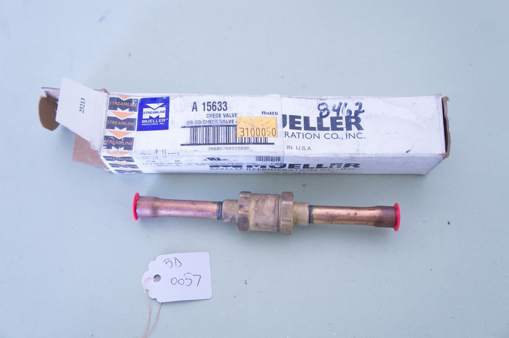 Mueller A15633 Checkmaster Check Valve - 3/8 OD - Extended Ends - New OS