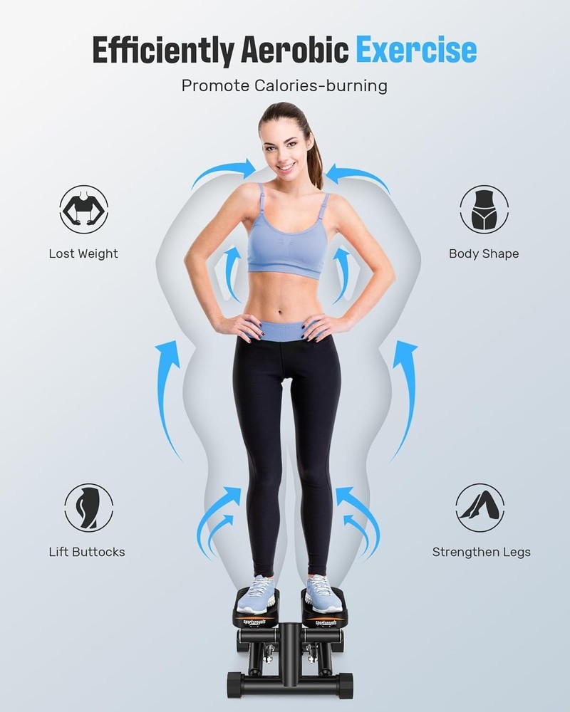 Stair Stepper,Twist/Mini Stepper Exercise at Home,Step Machine W/ Resistance