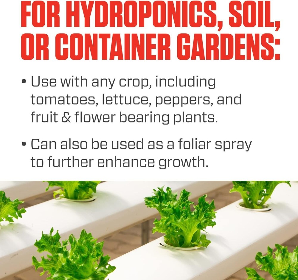 Hydroponic & Soil Use: Cal-Mag Plus 1 Quart Calcium, Magnesium, Iron Supplement