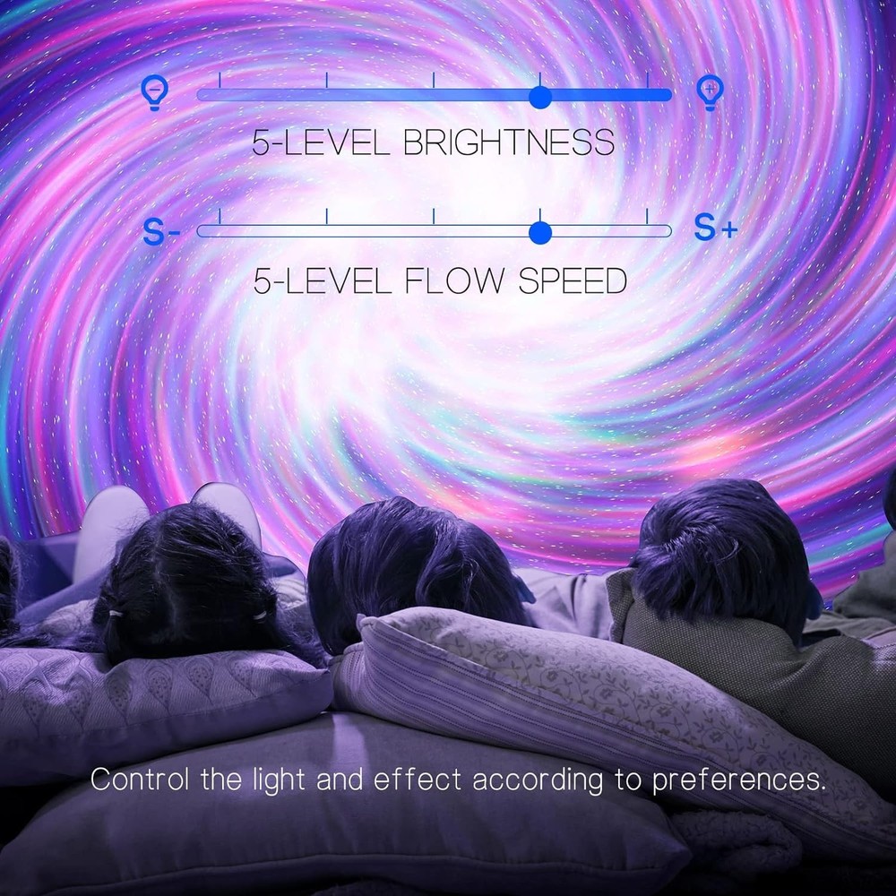 LED Star Projector with White Noises, Bluetooth Speaker