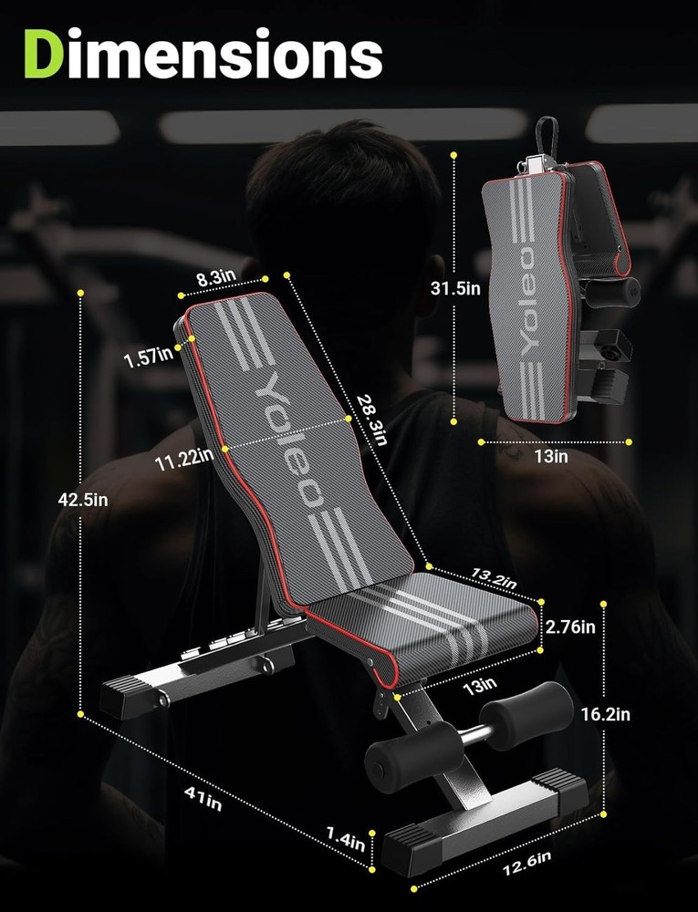 Versatile Incline Decline Flat Bench - Adjustable Options