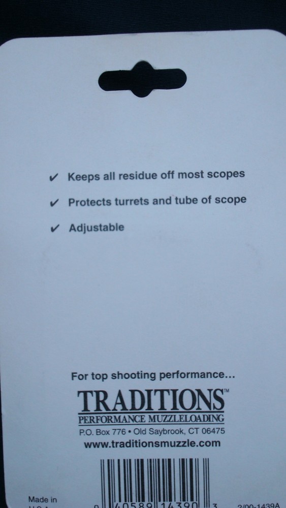 Traditions Muzzleloader Scope Protector A1439 NOS