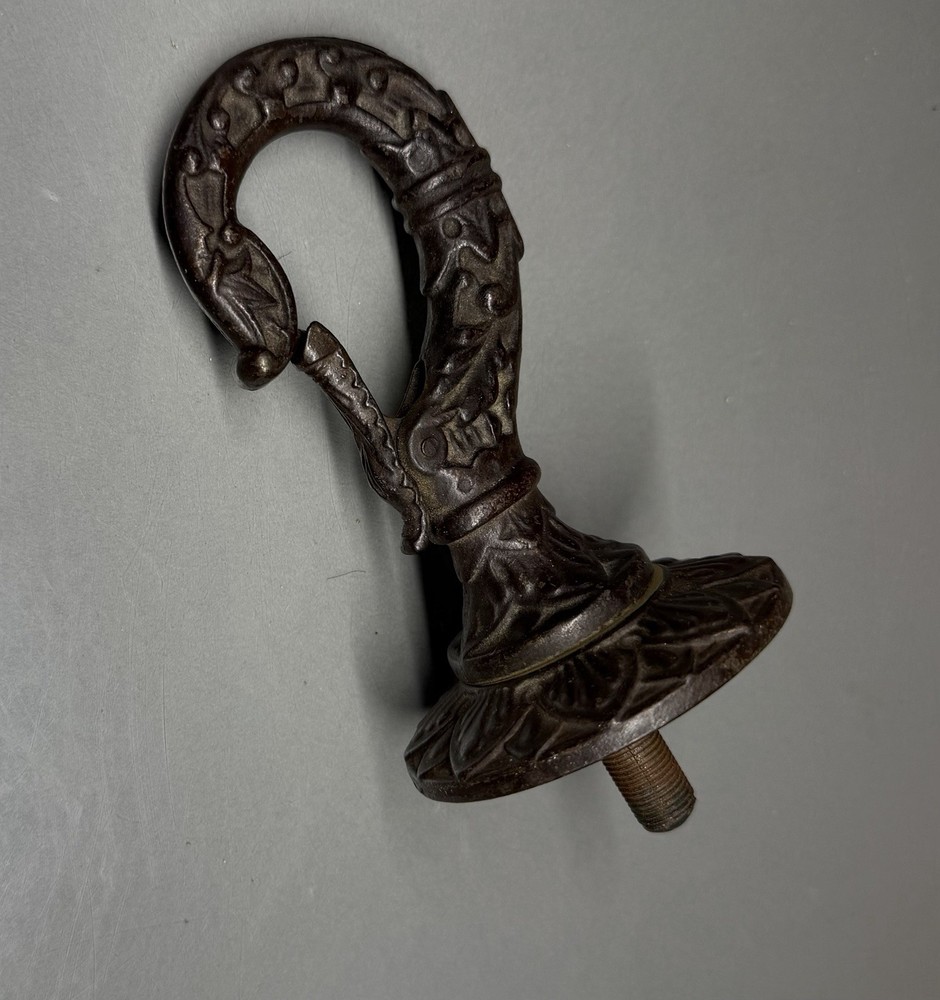 Vintage Cast Iron Hook Ornate With Clip