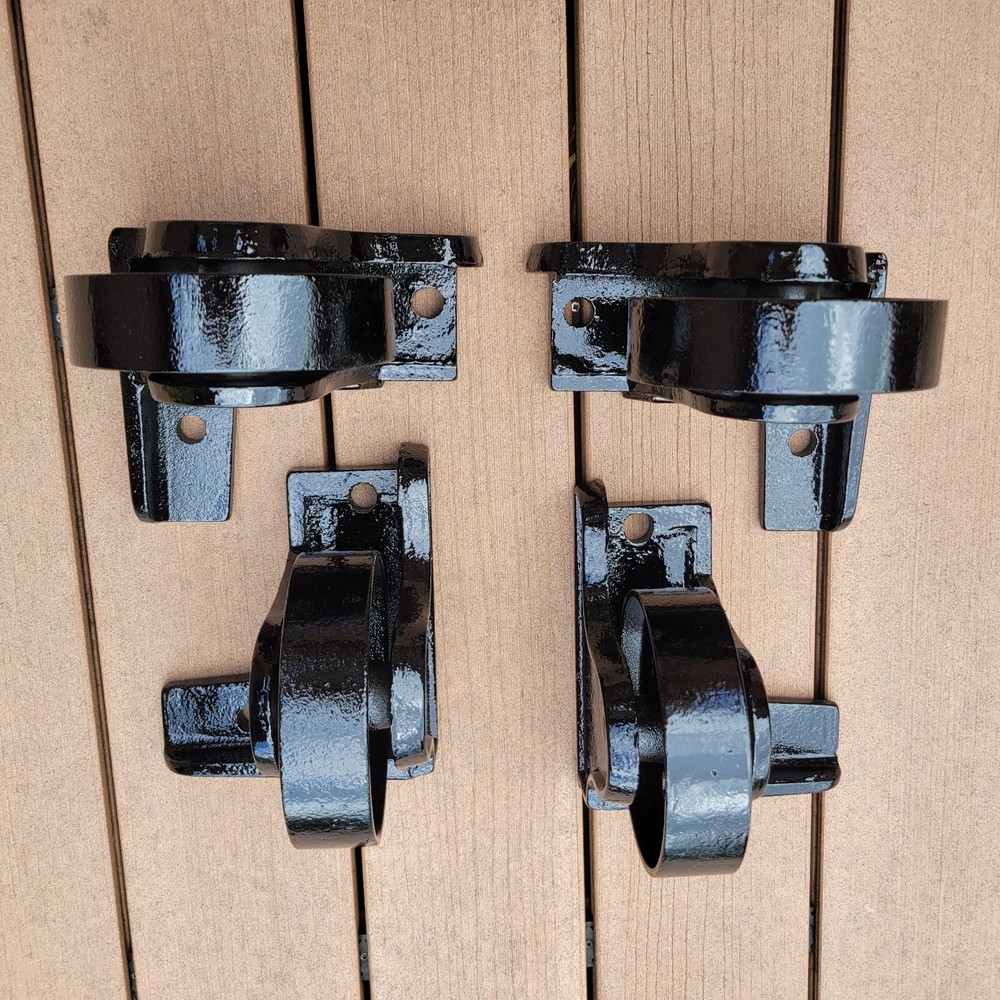 Antique Cast Iron Wheels With Mounting Brackets