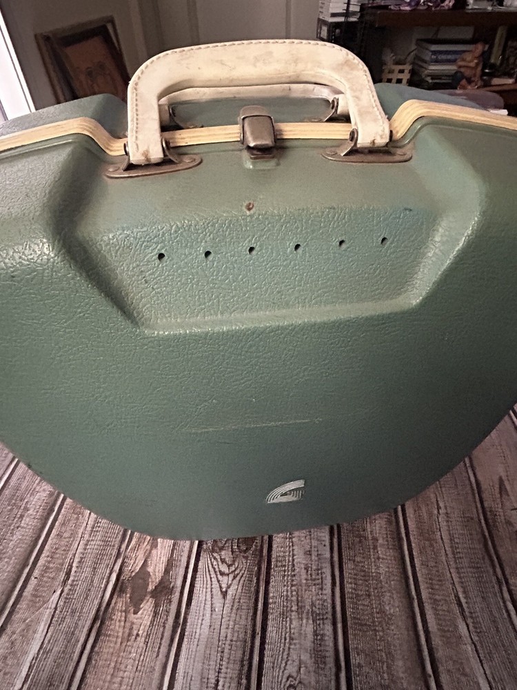 Vintage Gladding Bowling Ball Hard Case Blue With White Handles