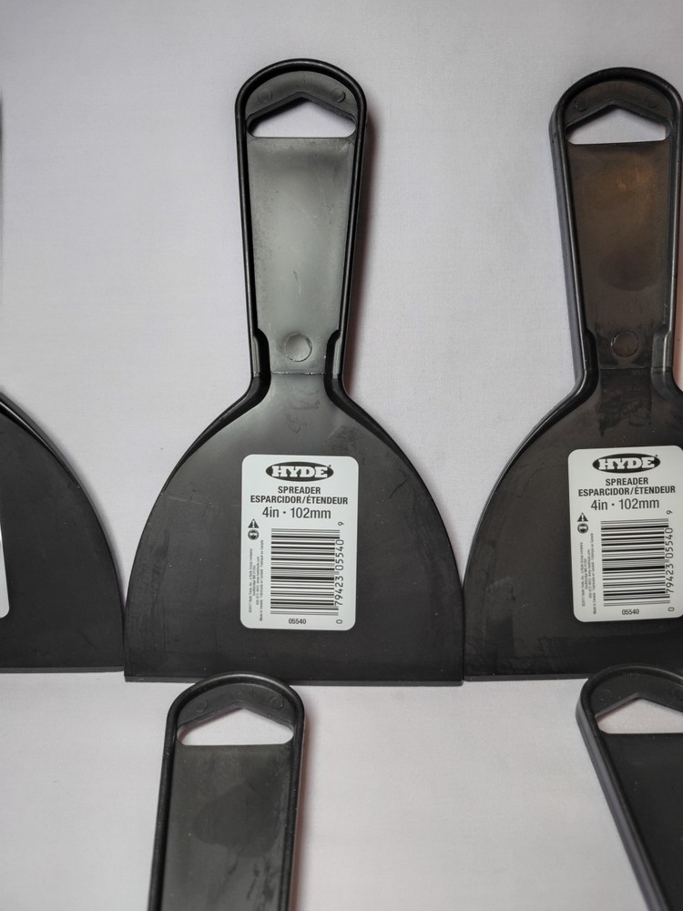 8 PACK Hyde Spreader Scraper, Flexible, 4 In. Polypropylene