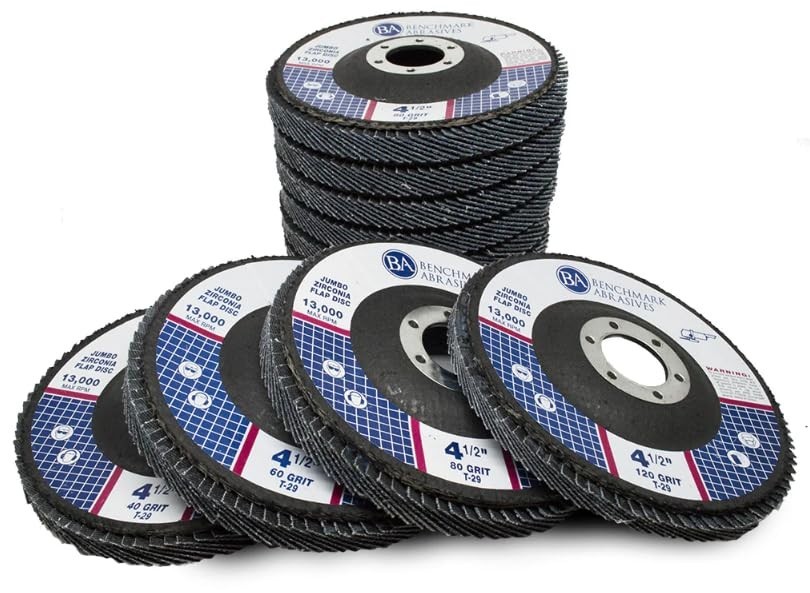 Industrial Grade Angle Grinder Flap Discs - 10 Pack