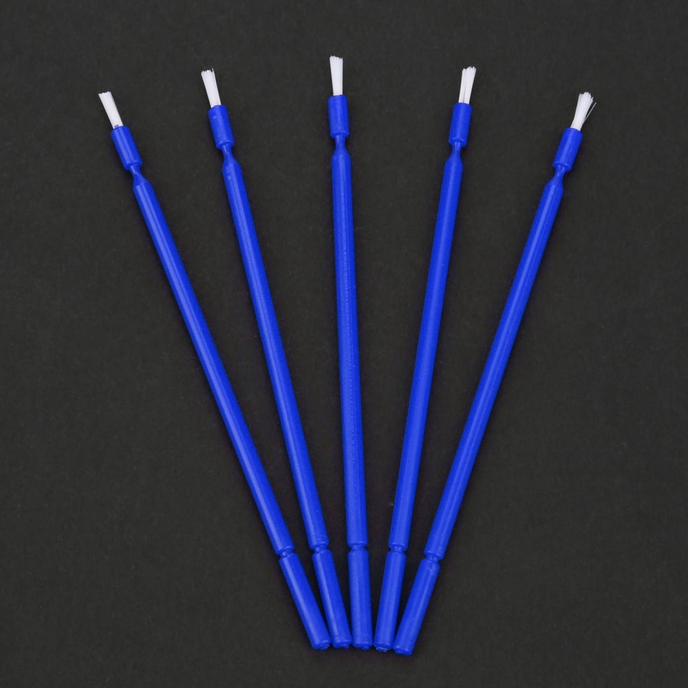 100 Pcs Dental Disposable Micro Applicator Brush Bendable Sticks (Blue)