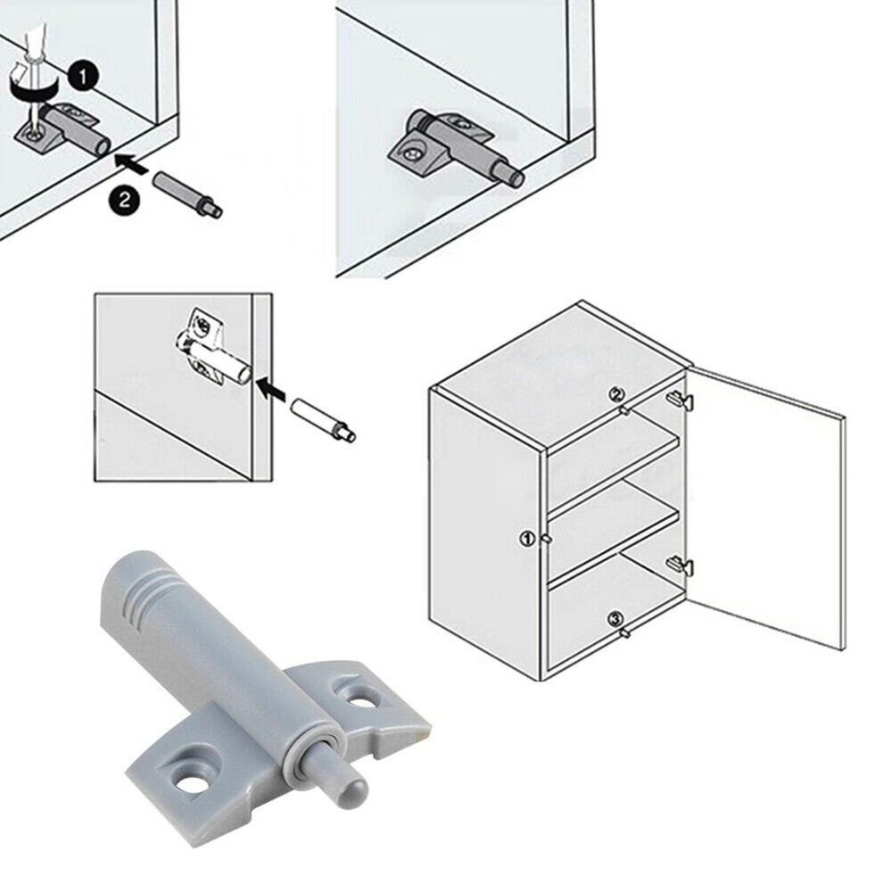 10x Cabinet Door Stop Damper Kitchen Drawer Quiet Close Soft Buffer Damper
