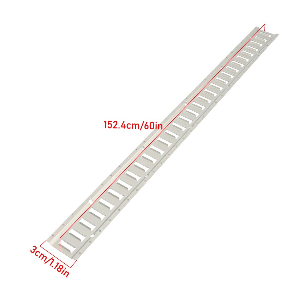 E Track Tie Down Rail Kit Silver Galvanized Carbon Steel Replacement Durable