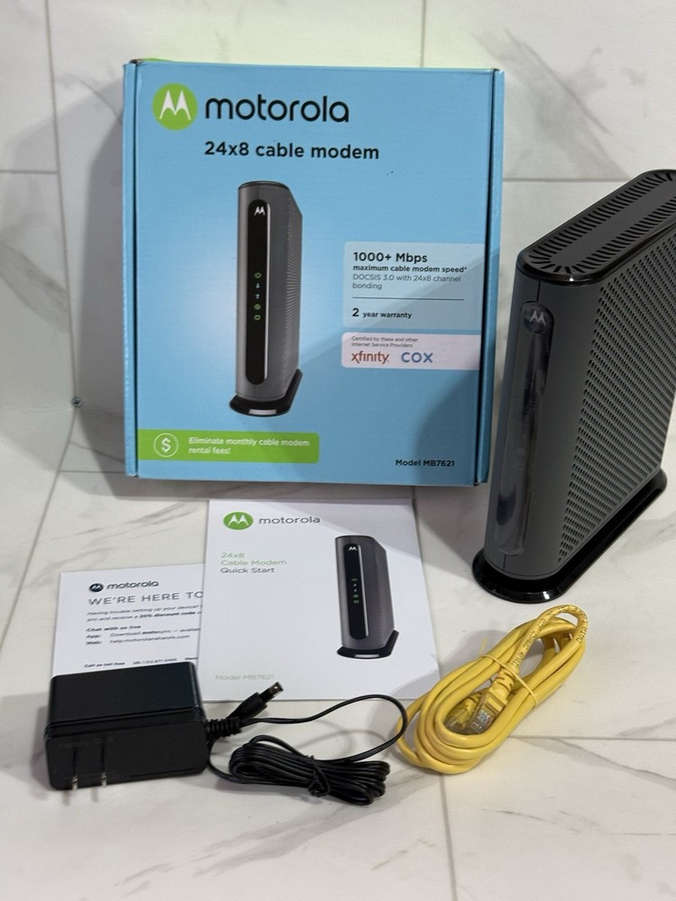 Motorola Modem Cable MB7621 New - Open Box