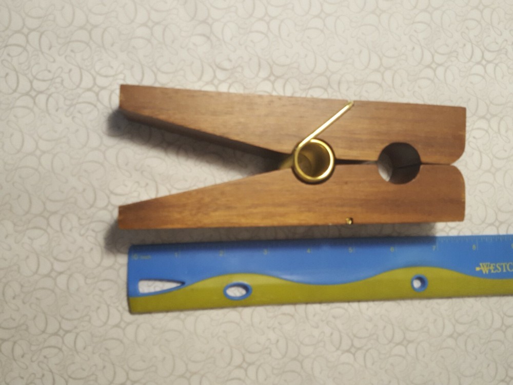 Things Remembered - Oversized Wood Clothespin Desk Accessory ( no name tag)