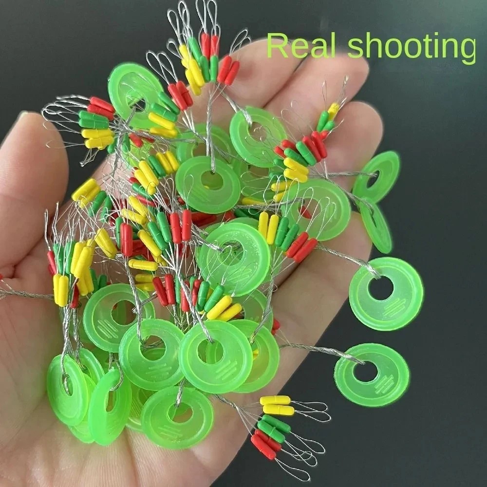 600pcs Float Rubber Stopper Fishing Bobber Stopper Oval Sliding Float Stops