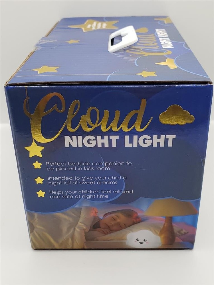 Glow Kids Cloud Night Light with Batteries Cute Nightlight Shape Smiley Sleep