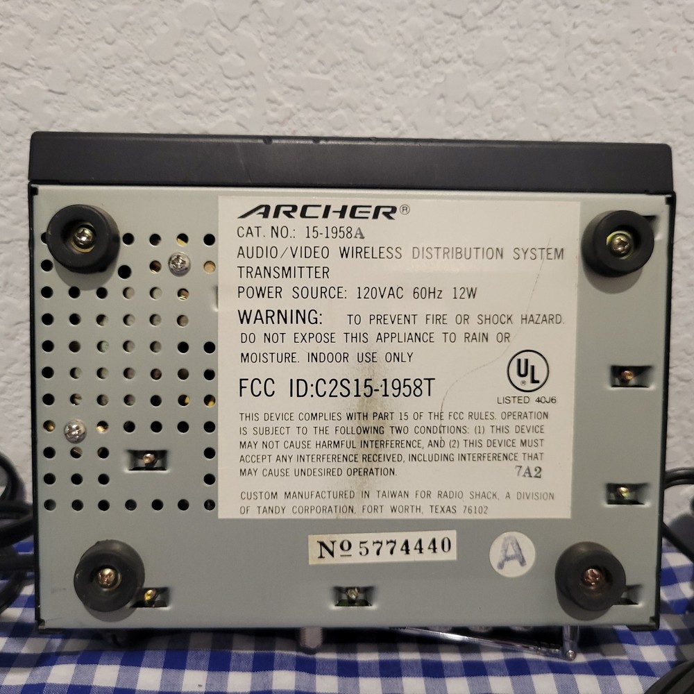 Archer 15-1958A A/V Wireless Distribution System Receiver and Transmitter