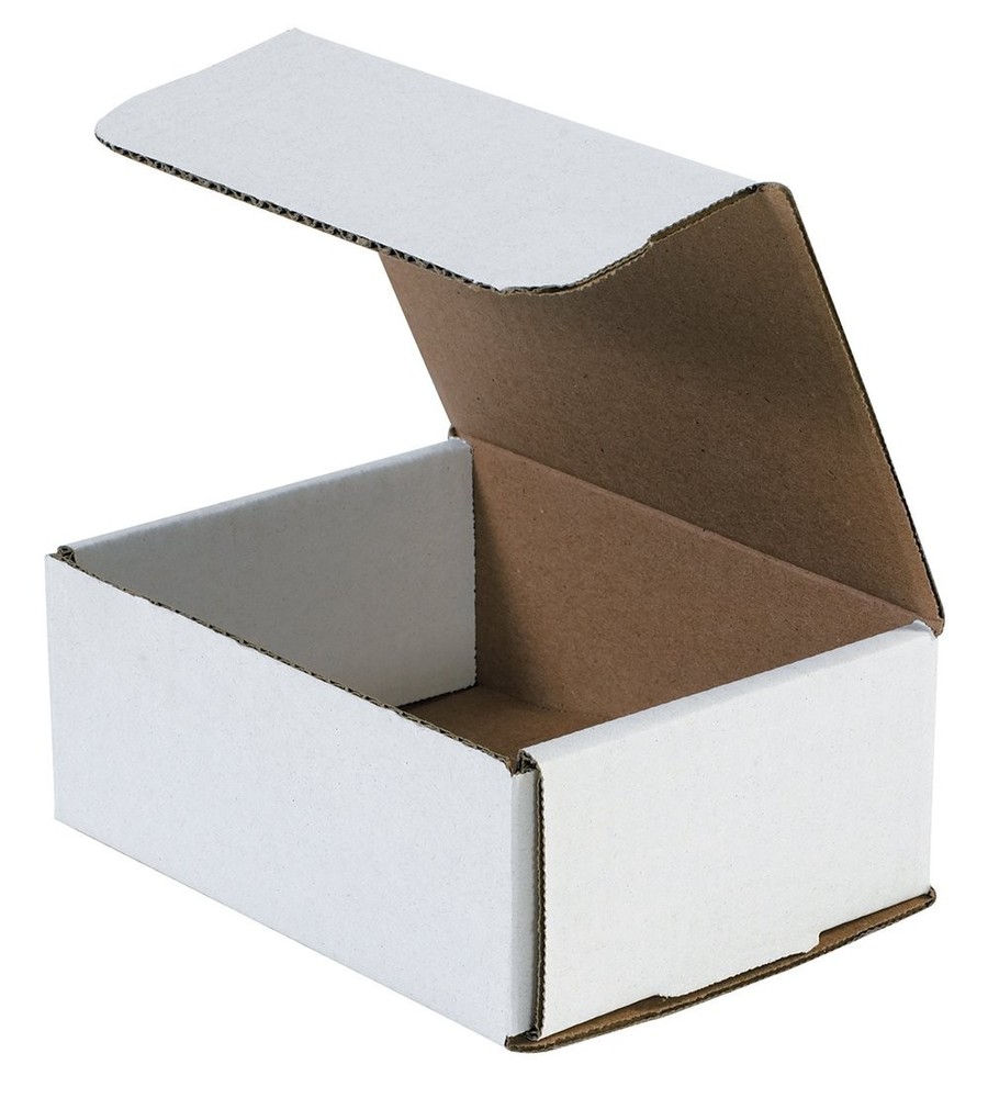 Aviditi White Corrugated Cardboard Mailing Boxes, 6 1/2 x 4 One Size, Multi