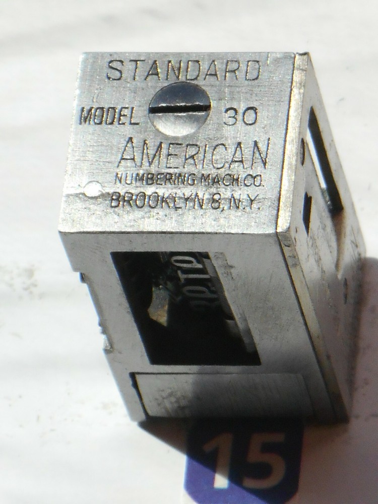 STANDARD American Reverse Letterpress Numbering Machine | 15