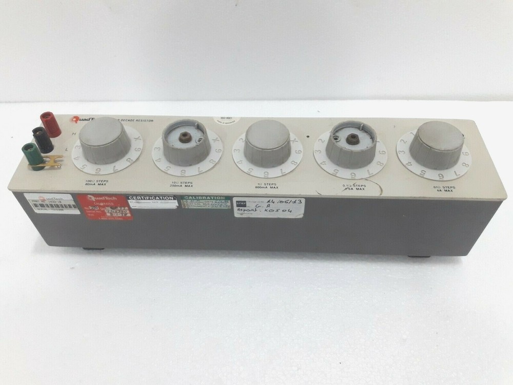 Quad Tech 1433-10 Decade Resistance Box 5 Dial
