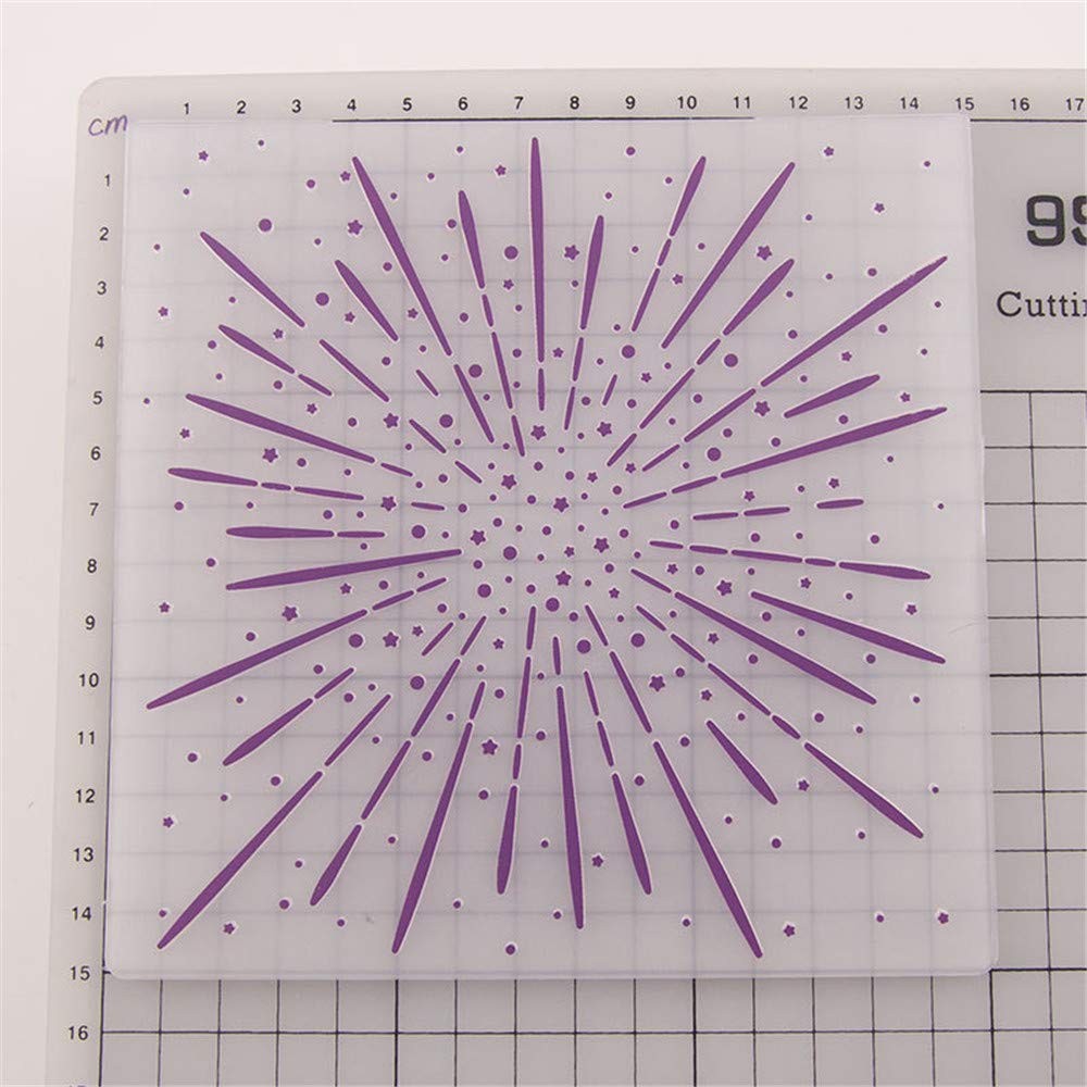 arriettycraft Fireworks Background Plastic Embossing Folder for Card Making J...