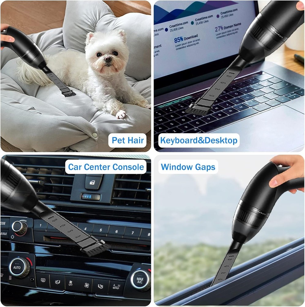 Handheld Computer Vacuum - Cordless & Reusable Hepa Filter