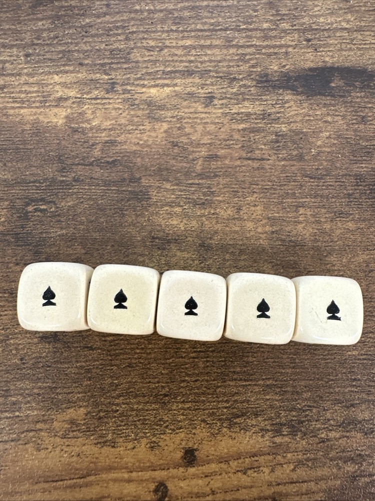 Vintage Poker Dice Set