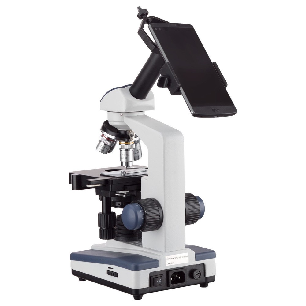 AmScope AD-TMD Eyepiece Mounted Mobile Device Mount for Microscopes & Telescopes
