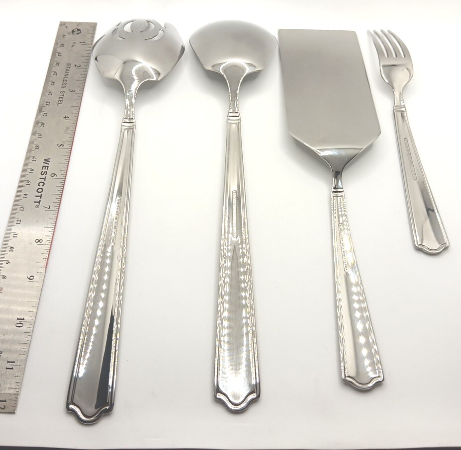 Reed & Barton Big 4 Piece Serving Hostess Set Stainless Flatware