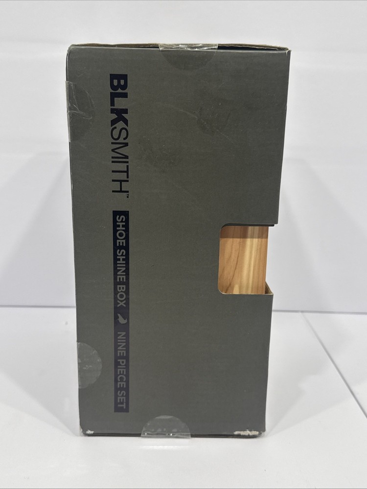 BLKSMITH SHOE SHINE BOX CEDAR BOX WITH ACCESSORIES