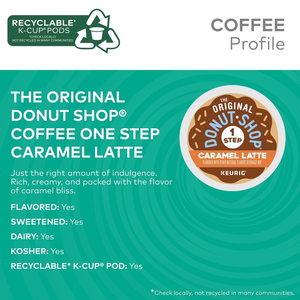 Caramel One-Step Latte, Keurig Single Serve K-Cup Pods, 20 Count