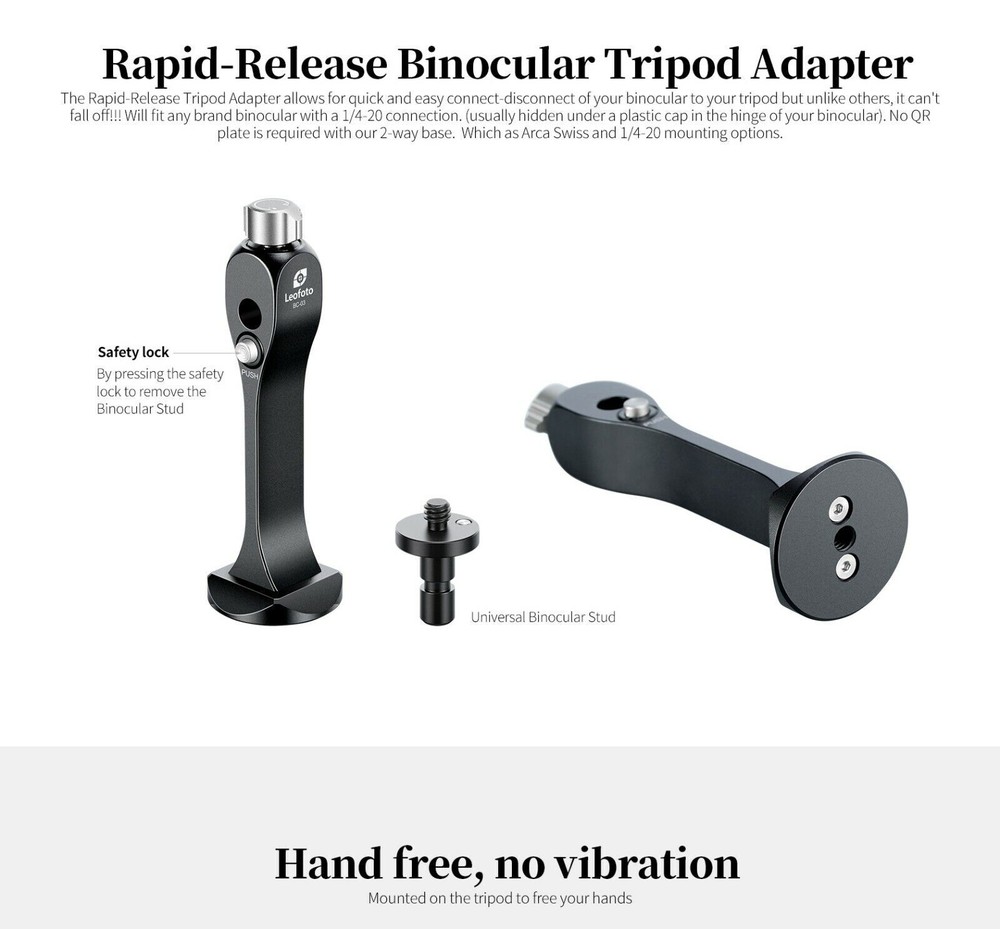 Leofoto BC-03 Hands Free Modular Binocular Adapter