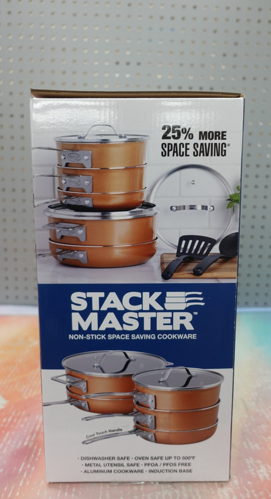 Gotham Steel Stackmaster 10-Pc Nonstick Stackable Cookware Set