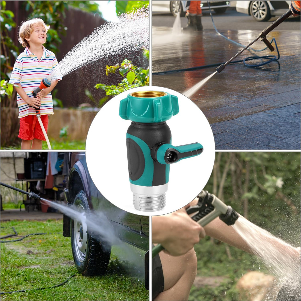 2 Pack Garden Hose Shut Off Valve Leakproof 3/4 Flow Control Rustproof YardValve