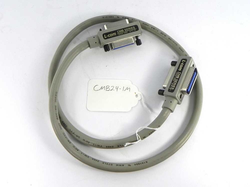 L Com CMB24-1M Molded IEEE-488 Cable, Normal/Normal 1.0m