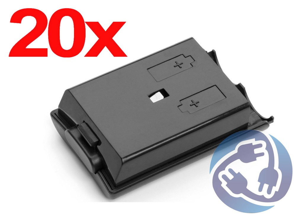 LOT 20X Black Replacement Battery Pack Cover Shell Xbox 360 Wireless Controller