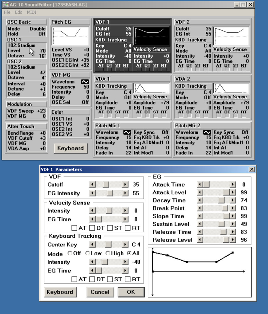 Korg AG-10 Audio Gallery Programmable AI Synthesizer SERVICED