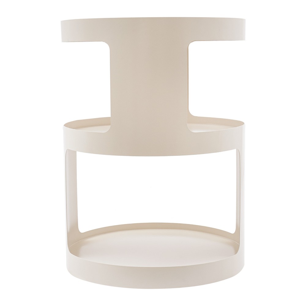 3 Tier Side Table Modern Coffee Table Sofa Bedside Table Round Organizer White