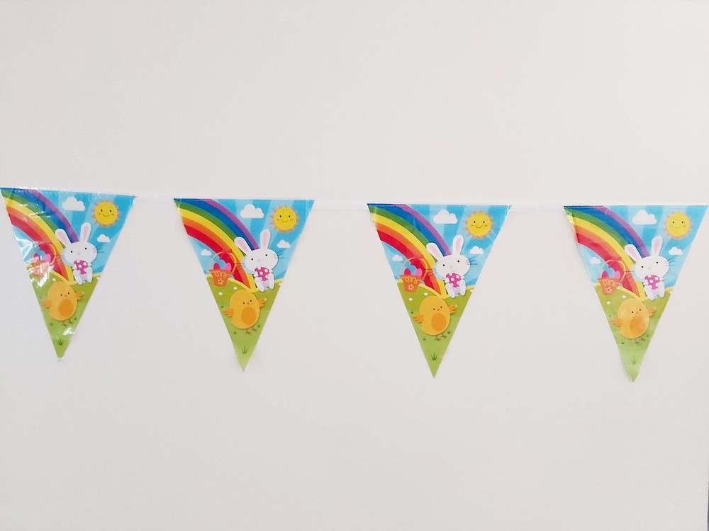Easter Springtime Flag Bunting - Party Decoration - 12ft NEW