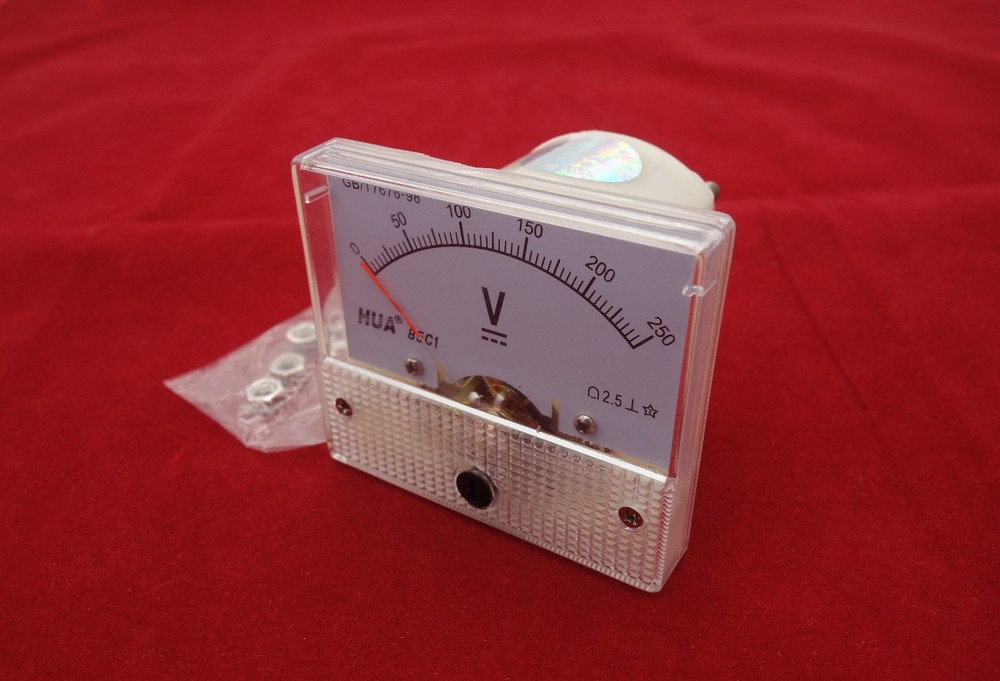 DC 0-250V Analog 85C1 Voltage Analogue Panel meter Directly connnected