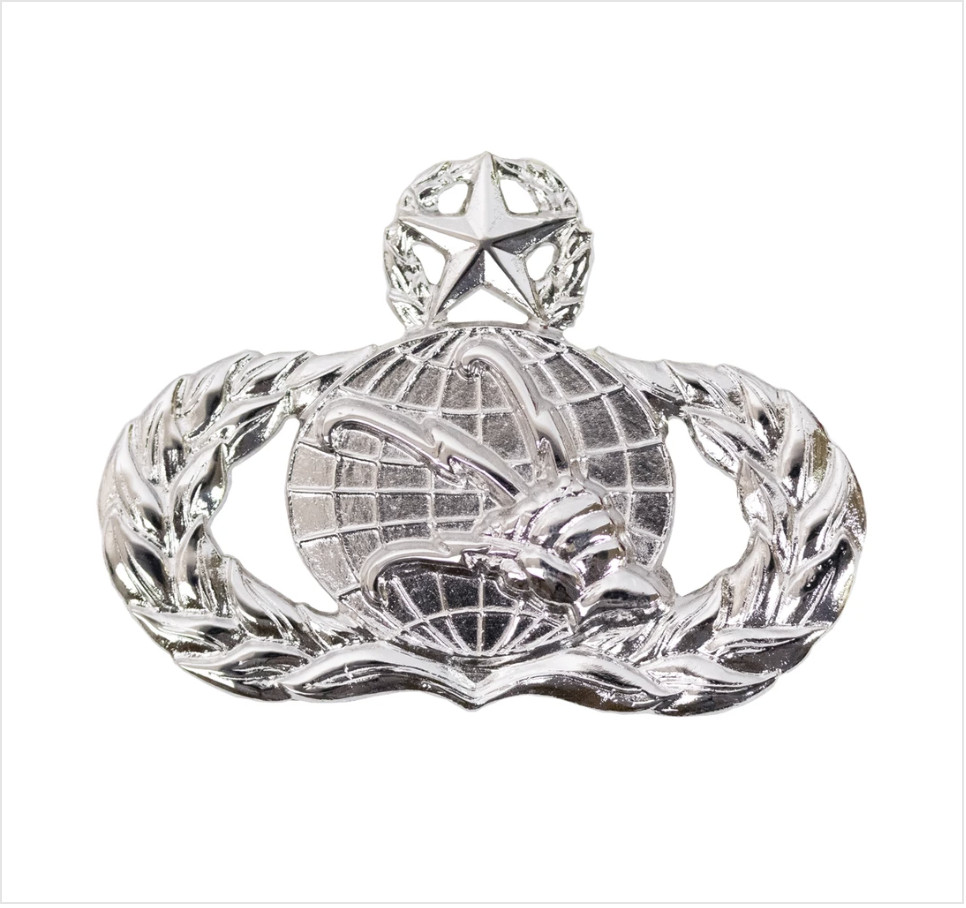 GENUINE U.S. AIR FORCE BADGE: COMMUNICATIONS: MASTER - REGULATION SIZE
