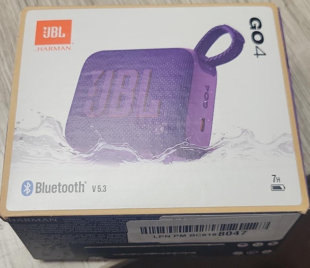 JBL - Go 4 Portable Bluetooth Speaker -  Purple