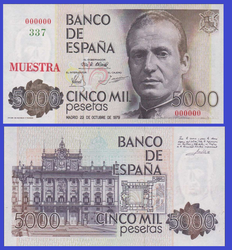 Espana Spain 5000 pesetas 1979 * Copy