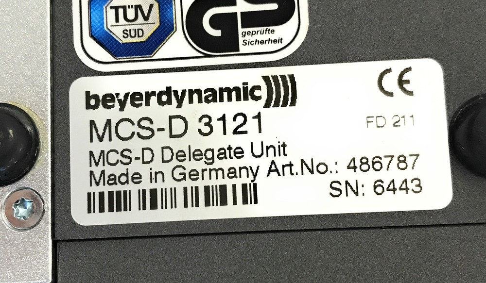 Beyerdynamic MCS-D 3121 Delegate Conference Microphone Unit & CA 4302 Cable