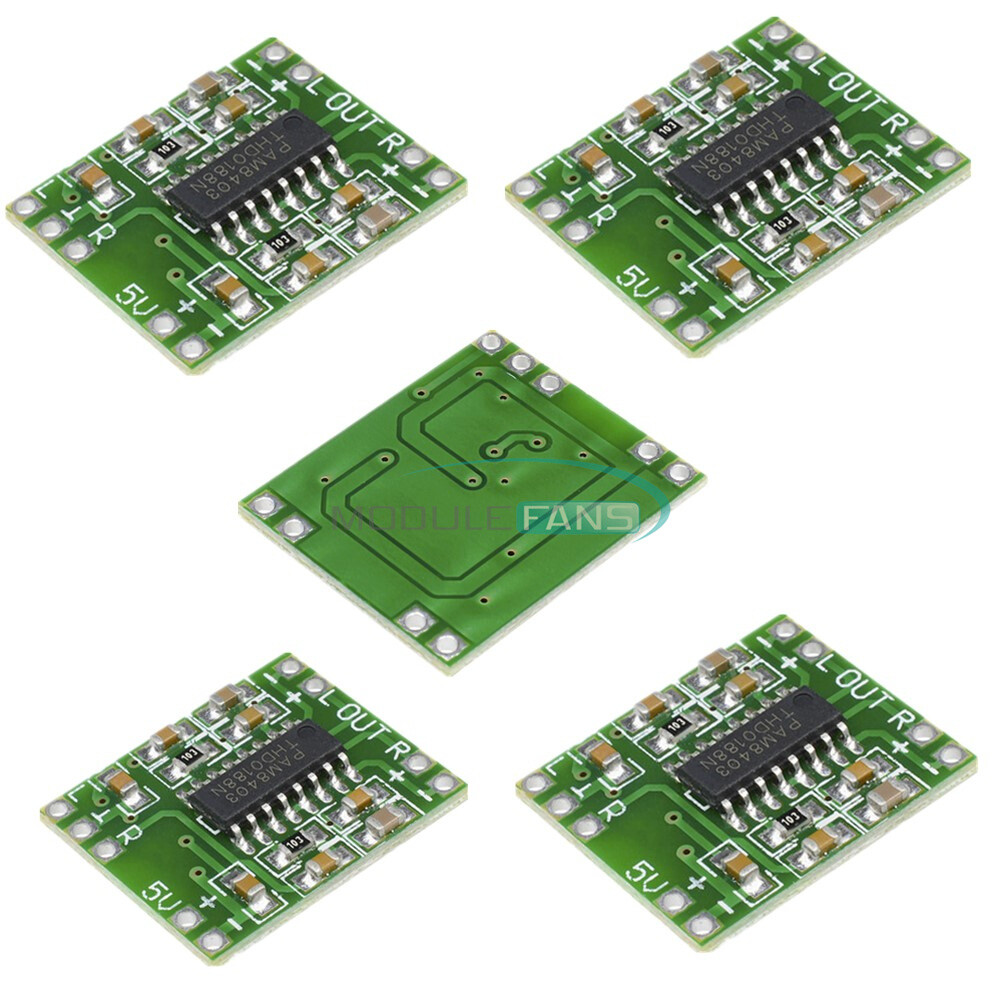 5pcs PAM8403 Mini 2 Channel Stereo 3W Class D Audio Power Amplifier Module Board