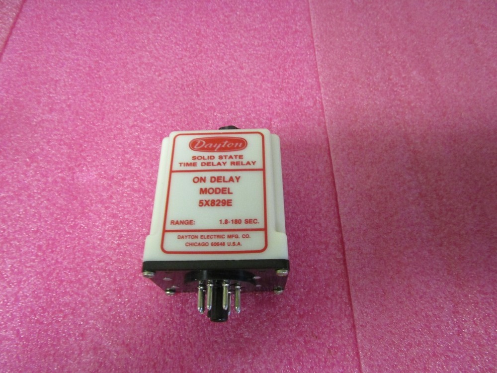 Dayton 5X829E Solid State Time Delay Relay 1.8-180 Sec. Off Delay