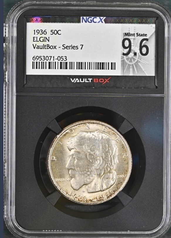 1936 Elgin Silver Commemorative Half Dollar NGC MS66 💥VAULT BOX💥