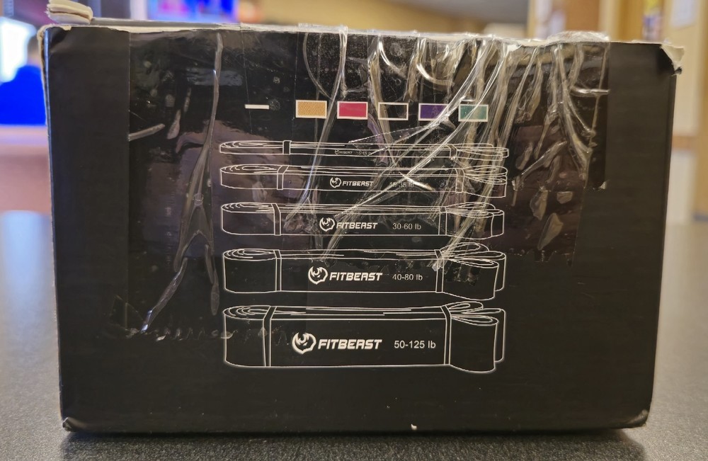 FitBeast Resistance Pull Up Bands Set, 5 Different Levels.